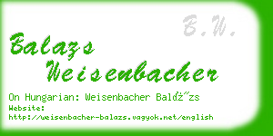 balazs weisenbacher business card